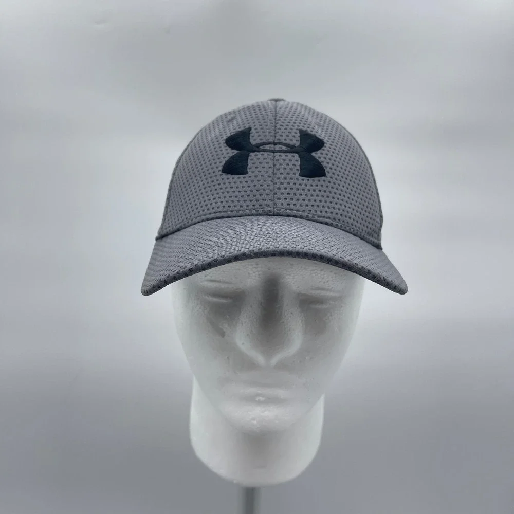 Under Armour 6493880 Youth S/M Hat Gray Blitzing Mesh Stretch Fit Baseball Cap